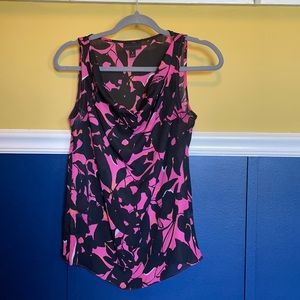 Black and pink blouse.